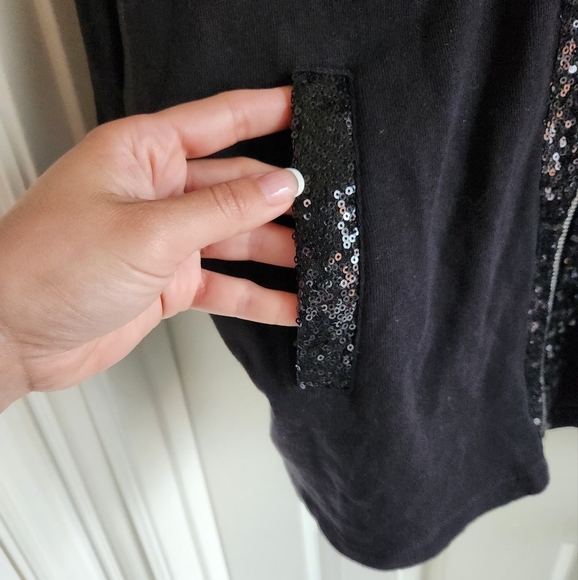 Juicy Couture Sequin Shimmer Zip Up Hoodie Size Small - Picture 5 of 8